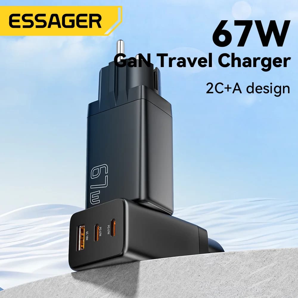 GaN USB Type-C Charger with EU/KR Plug Options