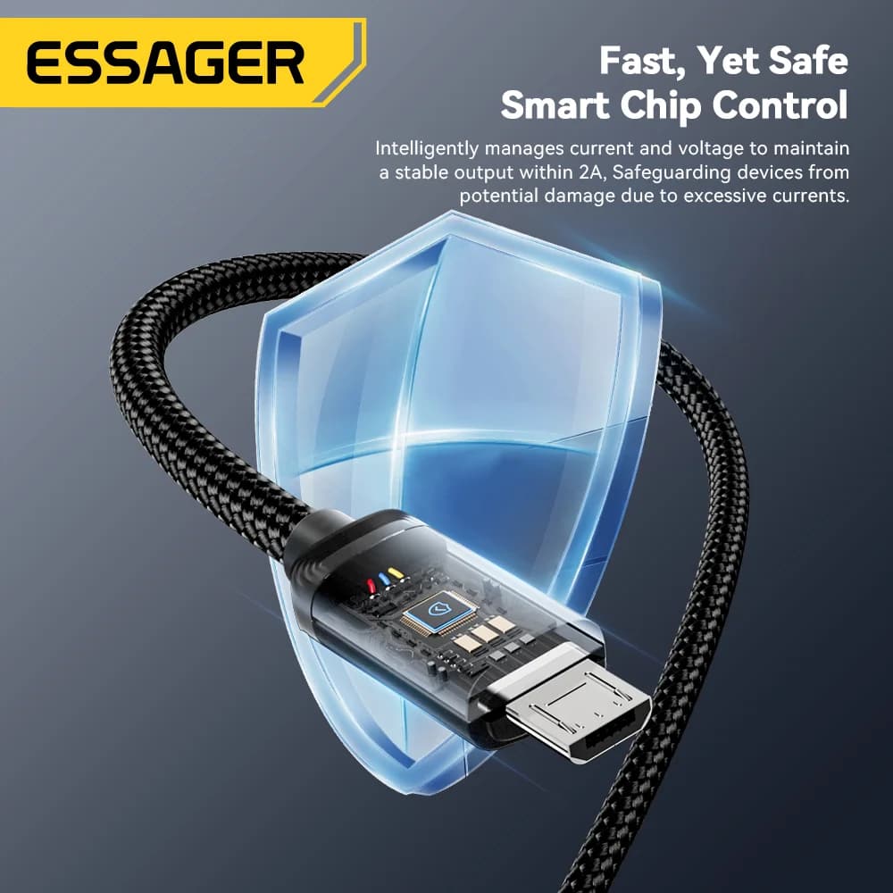 2-in-1 USB Type-C and Micro USB Fast Charging Cable
