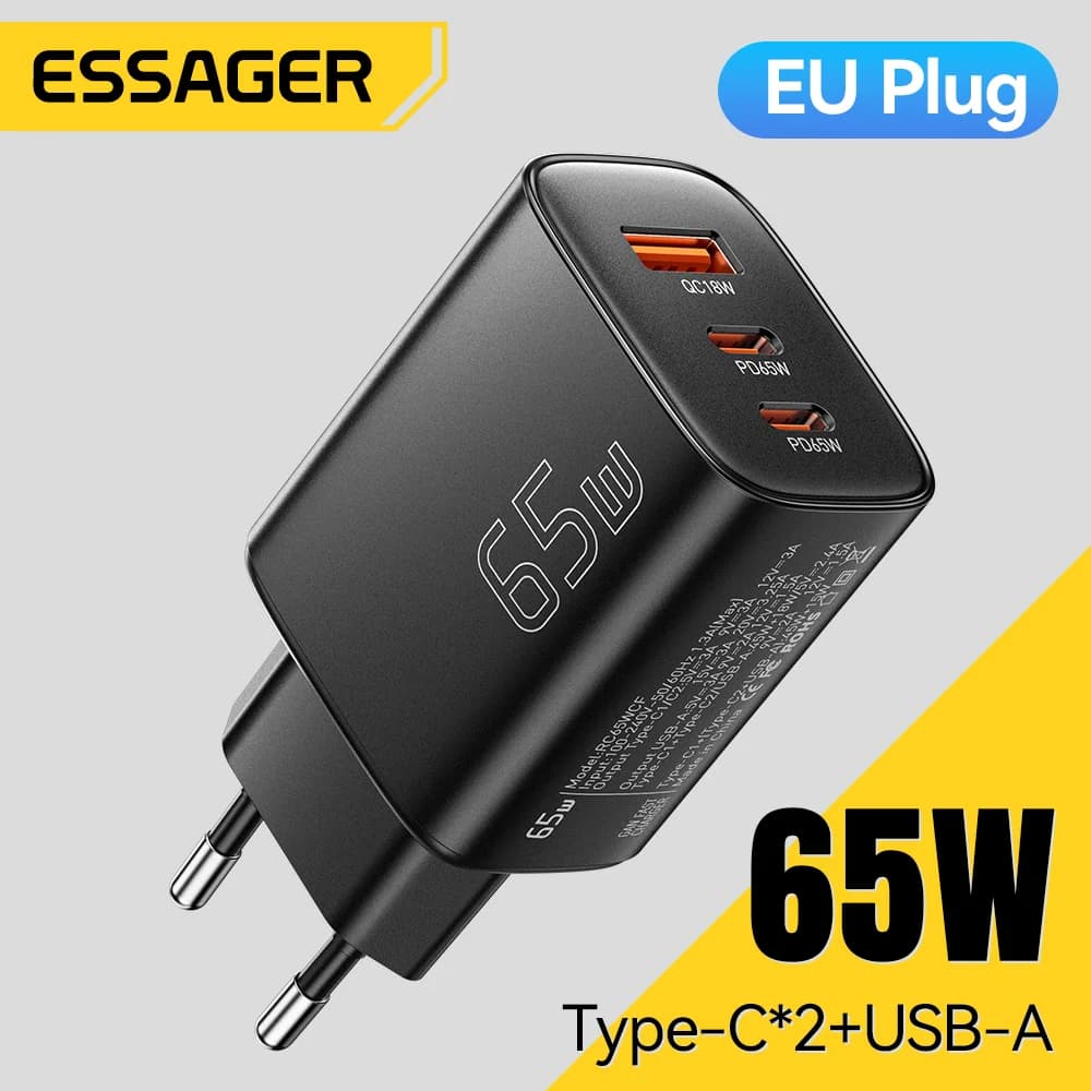 65W GaN USB-C Charger with Quick Charge 4.0