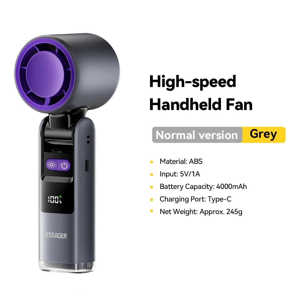 Portable Handheld Turbo Fan with Digital Display