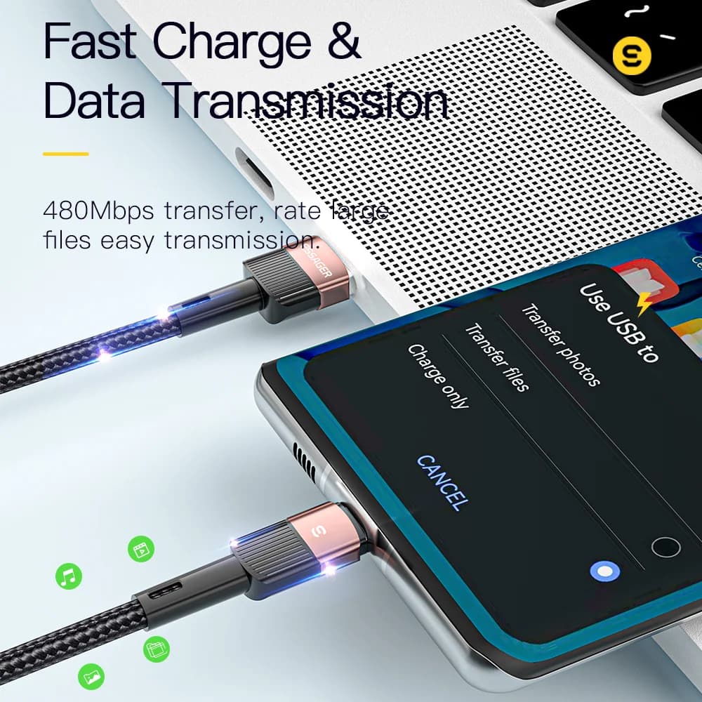 7A USB-C Fast Charging Data Cable 66W