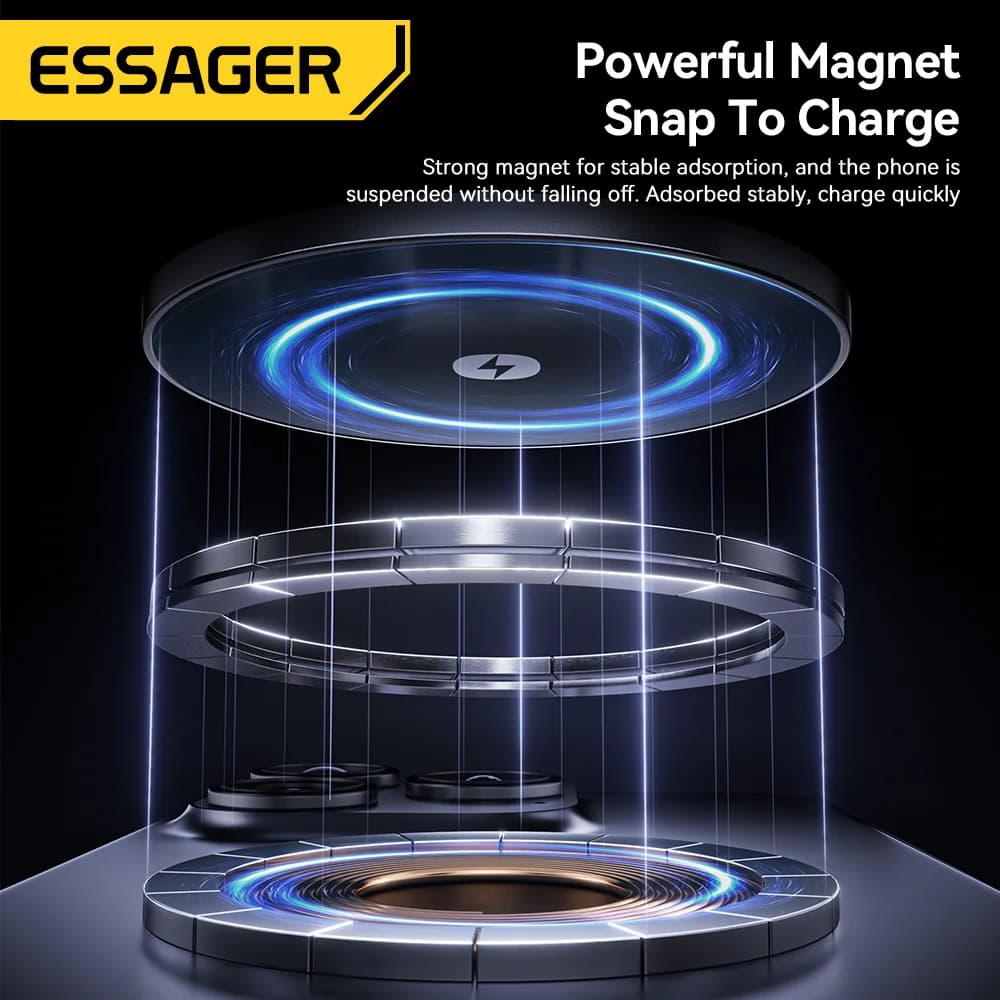 3-in-1 Foldable 15W Magnetic Wireless Charger Stand