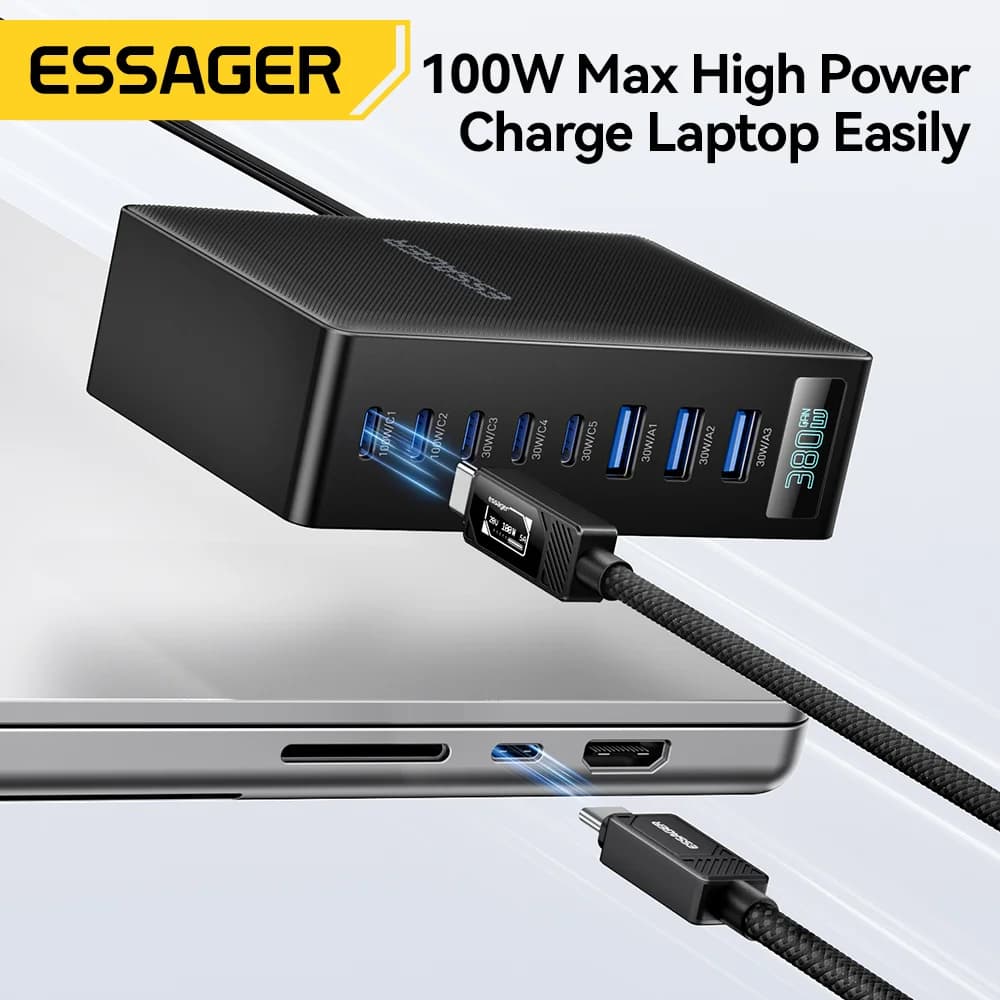 380W 8-in-1 GaN Desktop Charger Stand