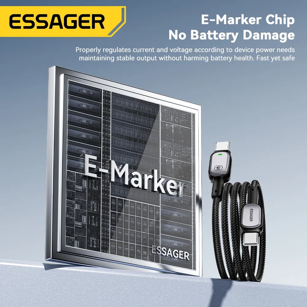 LED 100W USB-C to USB-C Cable, 5A PD Fast Charging