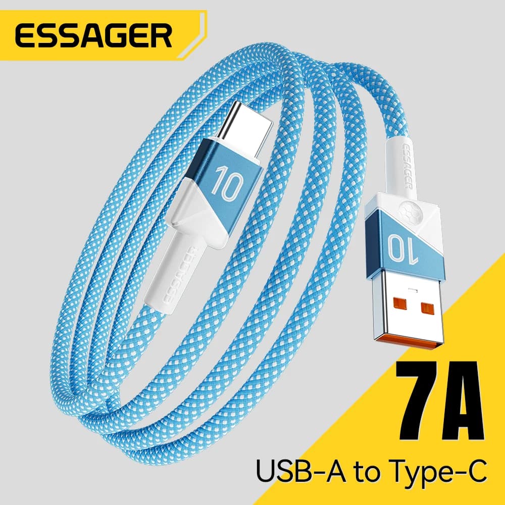 100W 7A USB-C Super Fast Charging Cable Team Colors