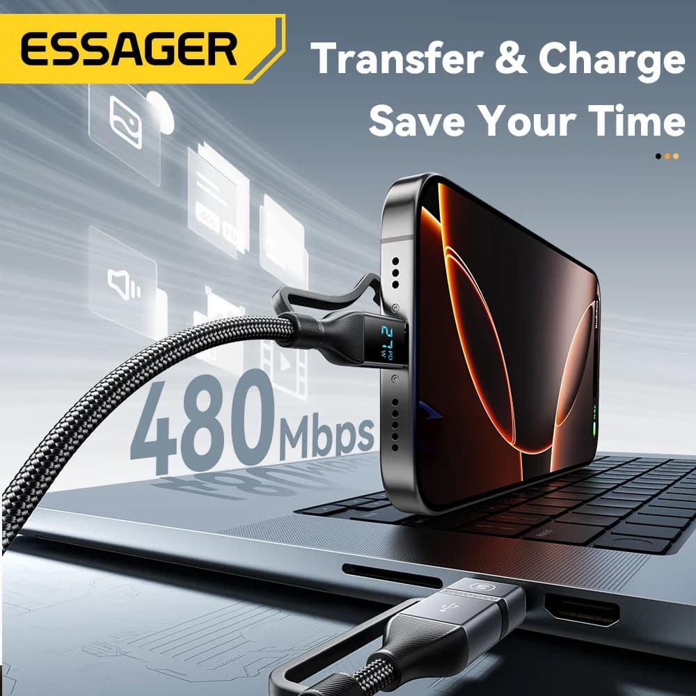 4-in-1 Digital Display USB-C Cable, 100W PD