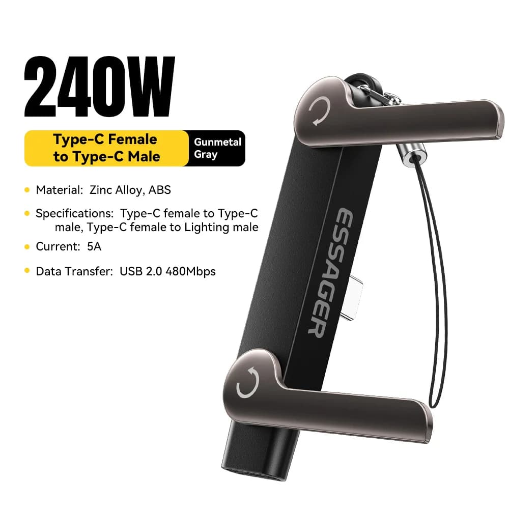 240W USB-C OTG Adapter with Stand