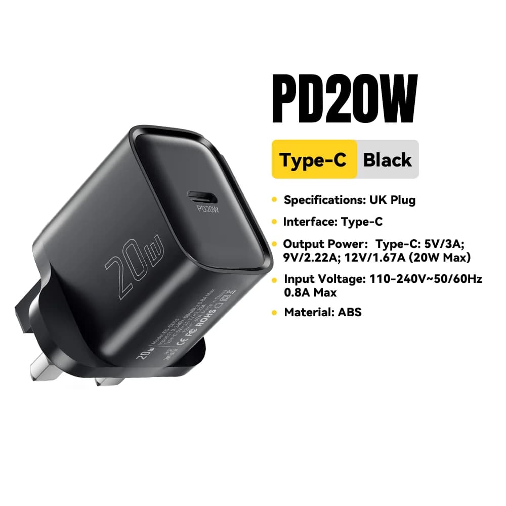 Mini 20W USB-C PD Fast Wall Charger