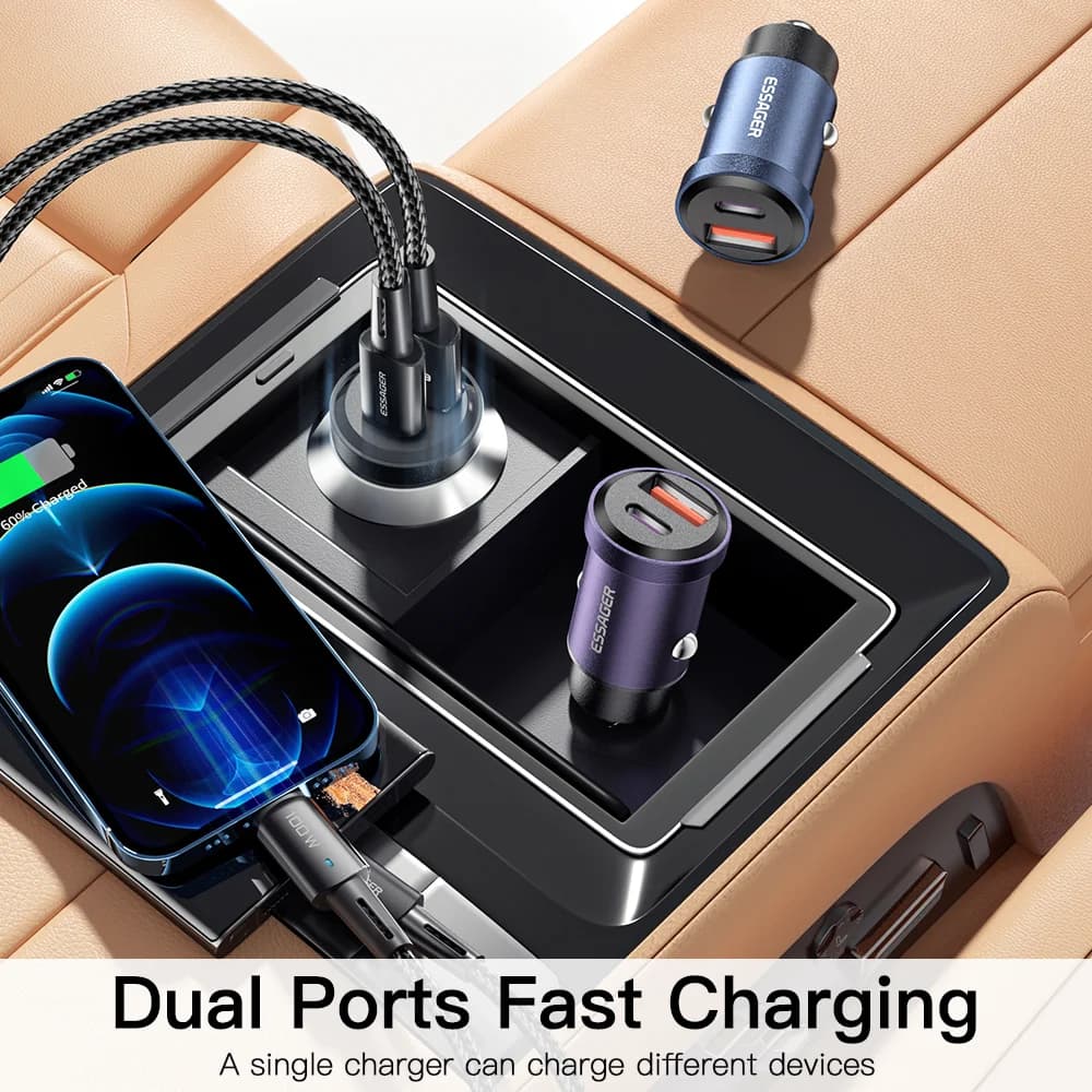30W USB-C Car Charger, Quick Charge 4.0
