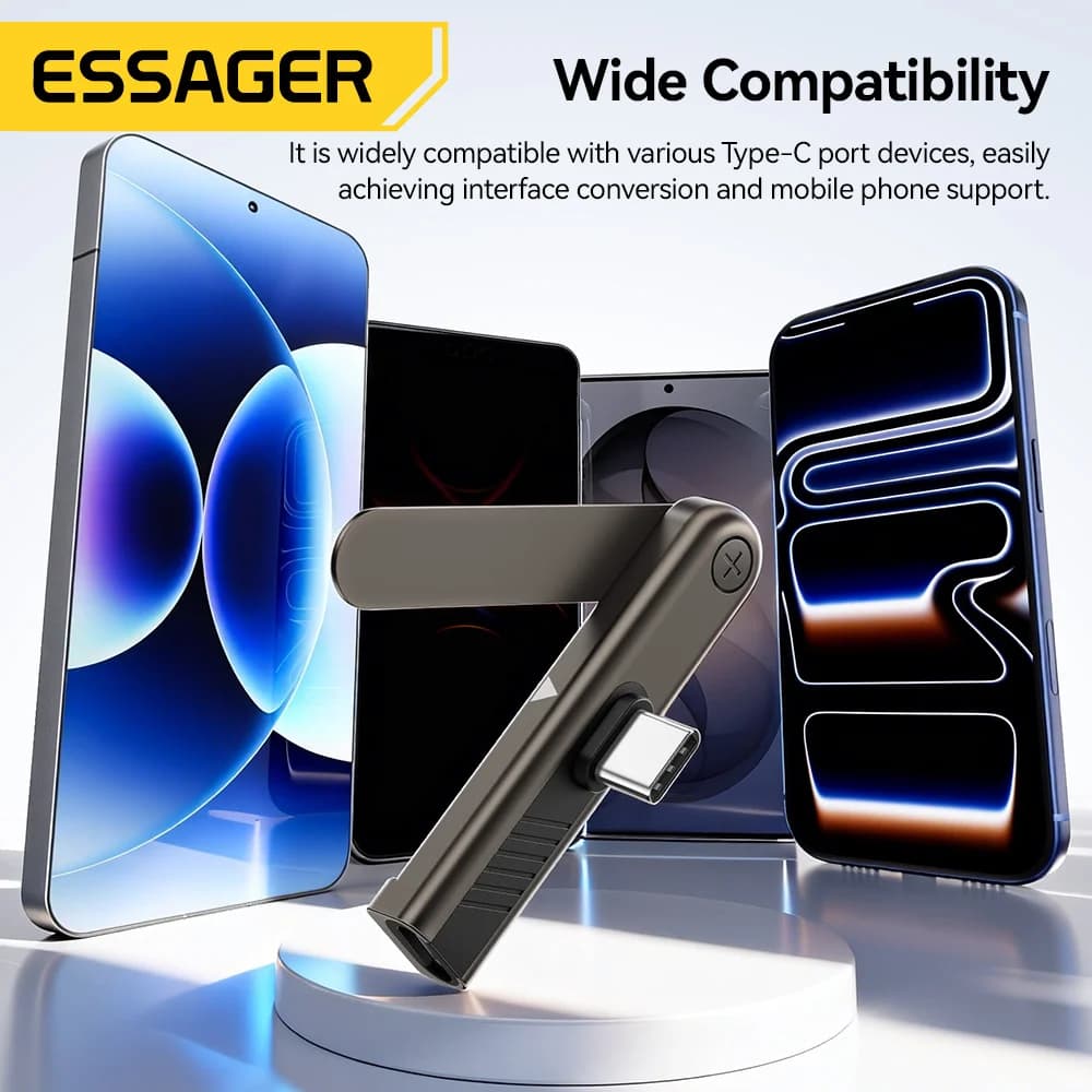 240W 2-in-1 Foldable USB-C OTG Adapter with Stand