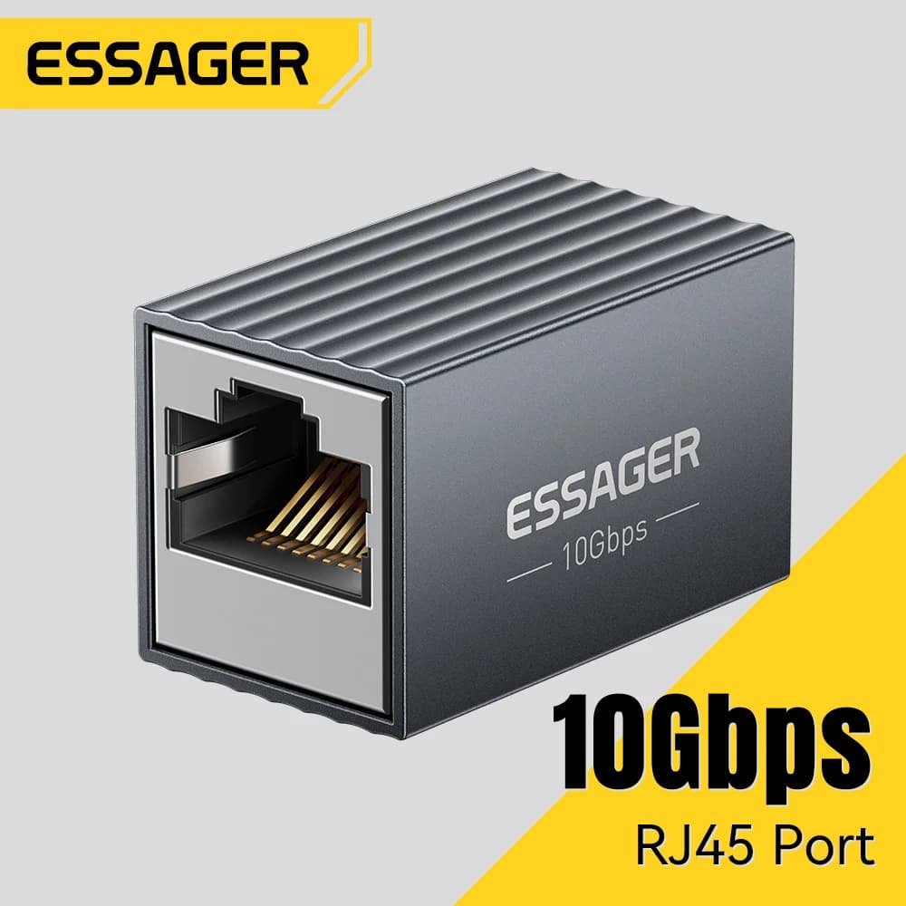RJ45 Female-to-Female Ethernet Coupler, 10Gbps