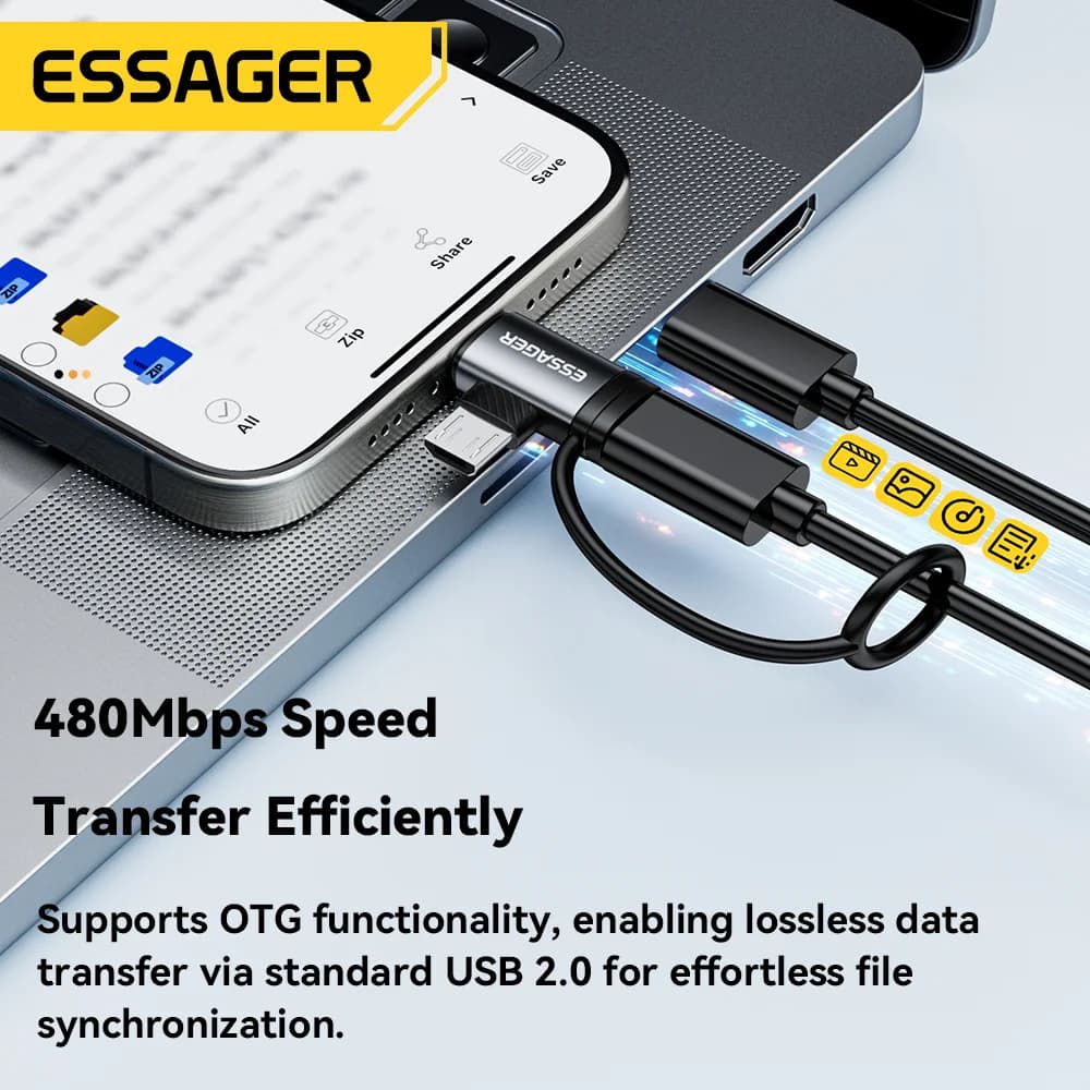 2-in-1 Lightning and Micro USB Adapter