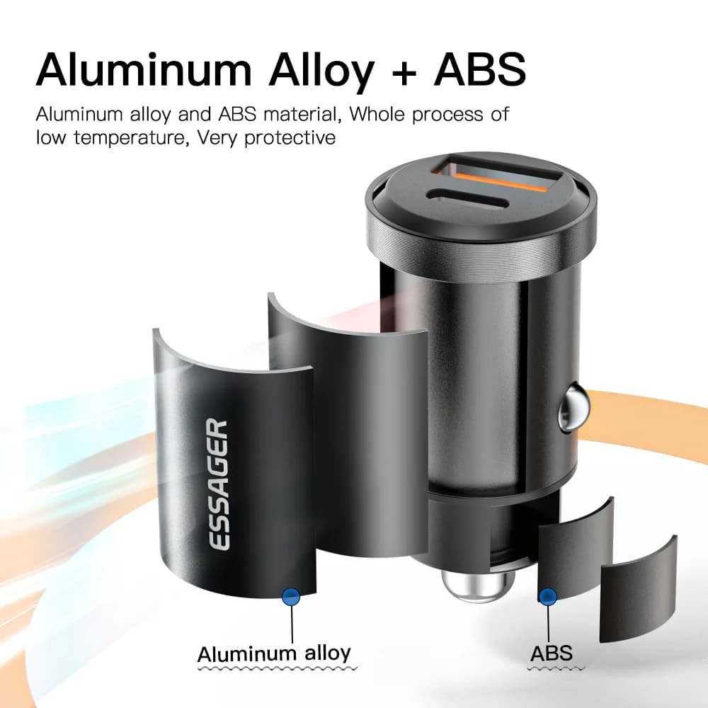 30W USB-C Car Charger, Quick Charge 4.0