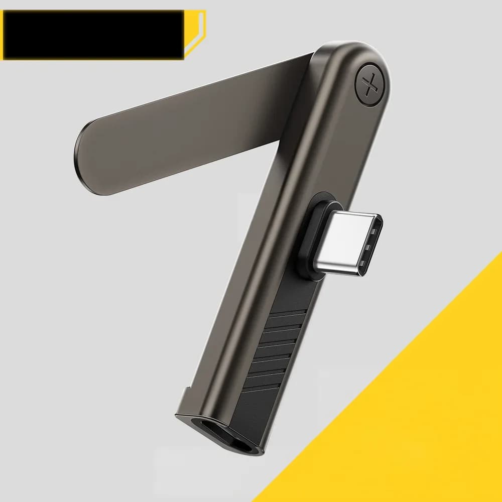 240W 2-in-1 Foldable USB-C OTG Adapter with Stand
