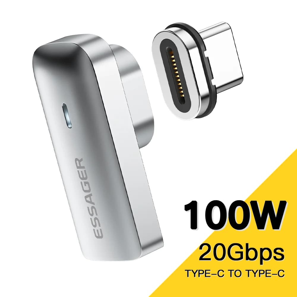 100W Magnetic USB-C OTG Adapter 4K@60Hz