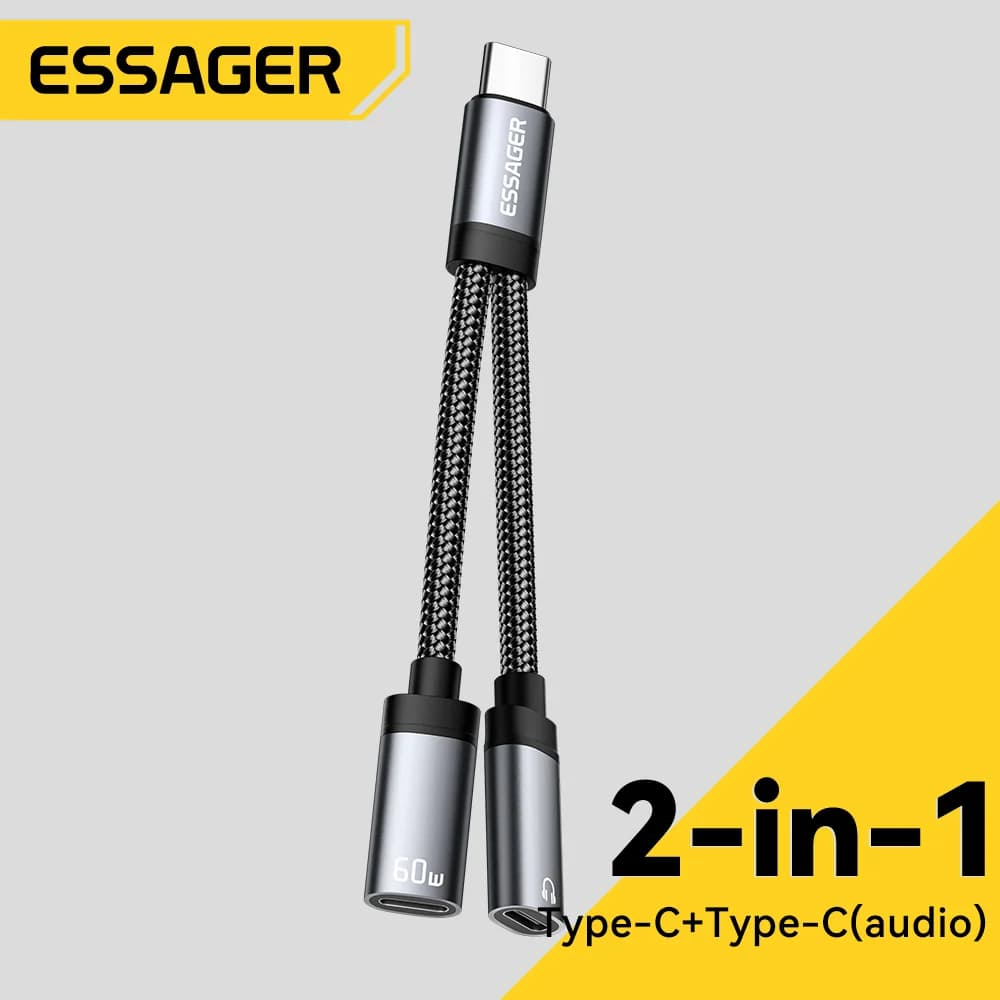 USB-C to 3.5mm AUX and Charging Adapter