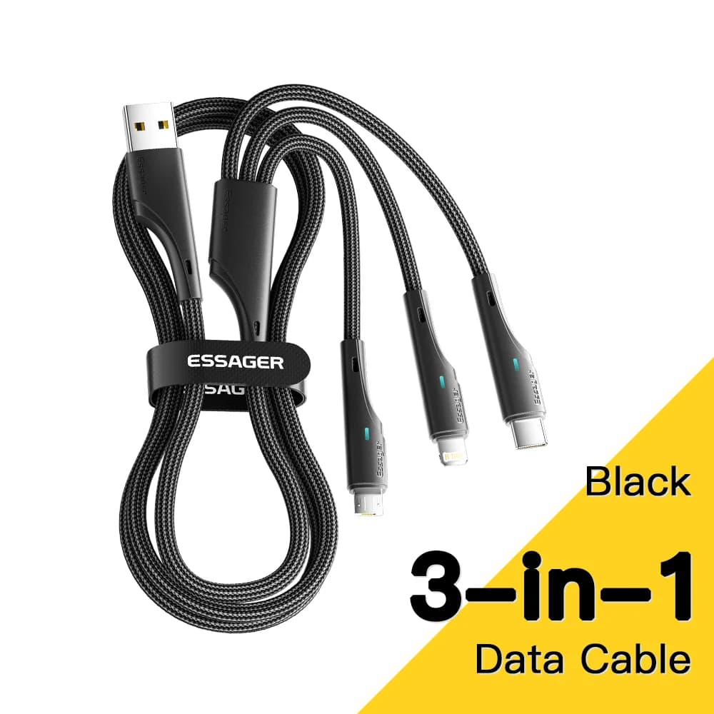 3-in-1 Multi Charging Cable USB-C Micro USB Lightning