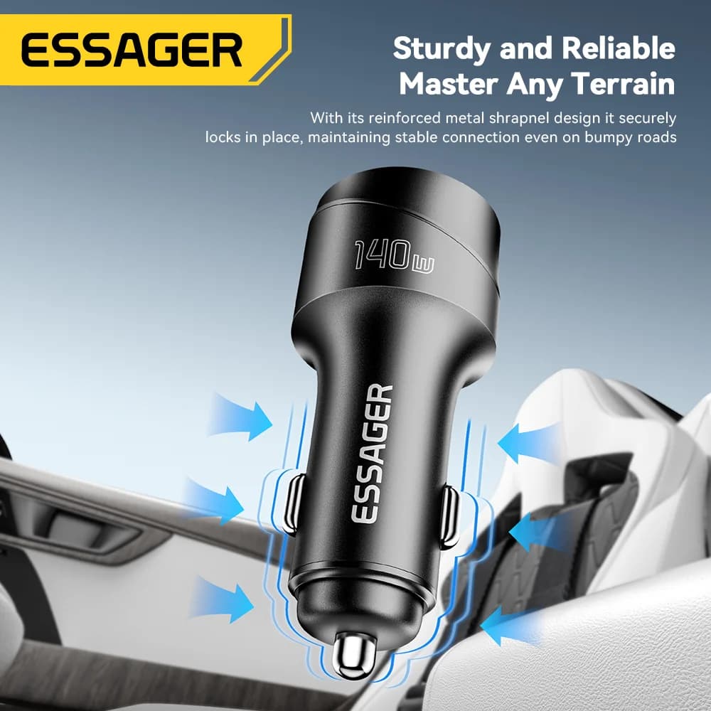 140W USB-C Car Charger with PD 3.1 Fast Charging