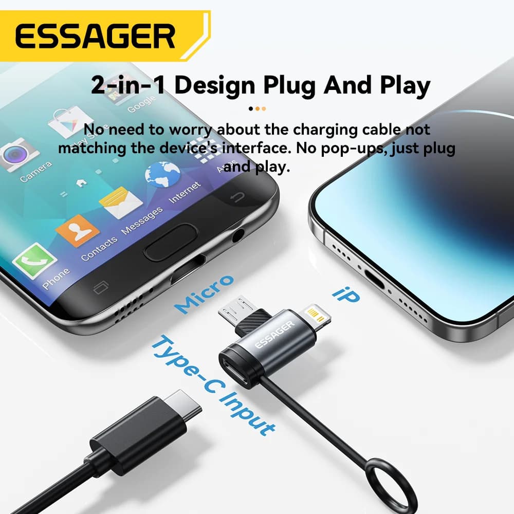 2-in-1 Lightning and Micro USB Adapter
