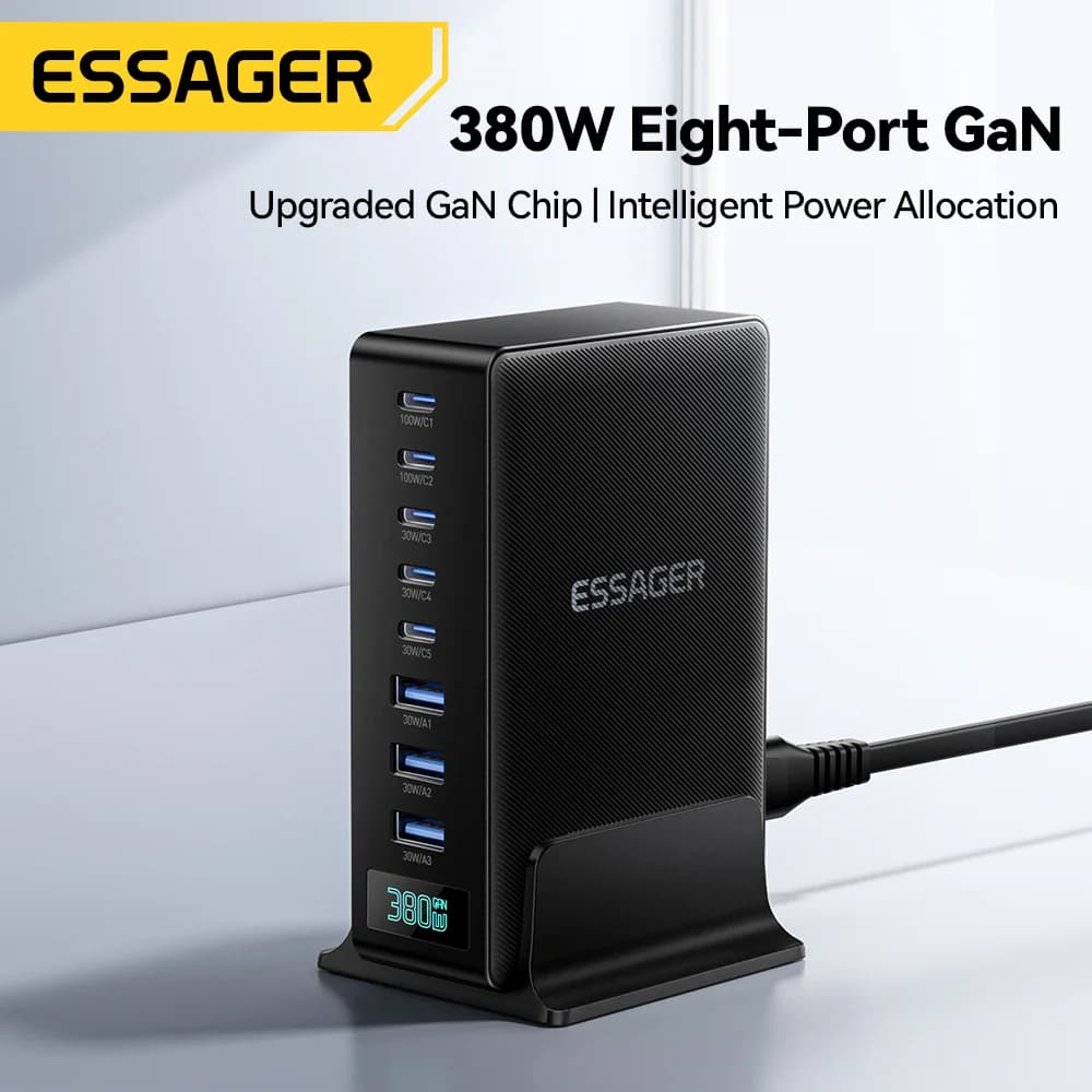 380W 8-in-1 GaN Desktop Charger Stand