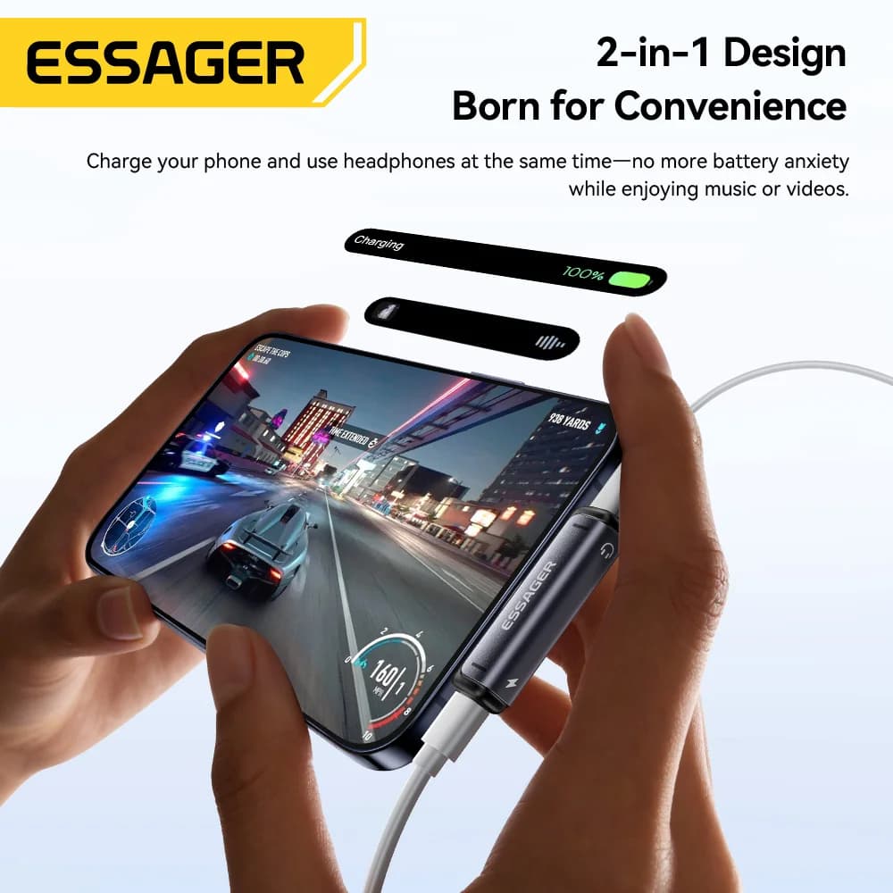 USB-C to 3.5mm Audio and Charging Adapter