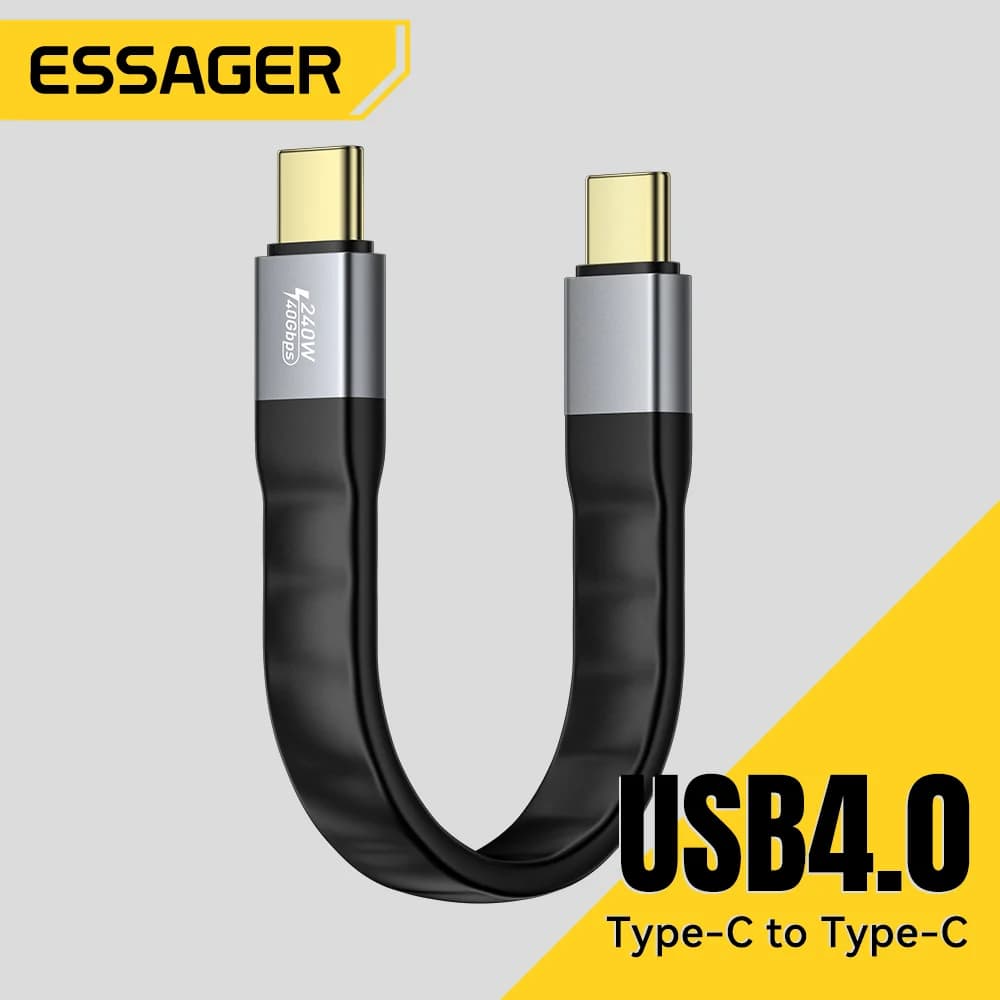 USB 4.0 Type-C Cable with 40Gbps Data and 8K Video