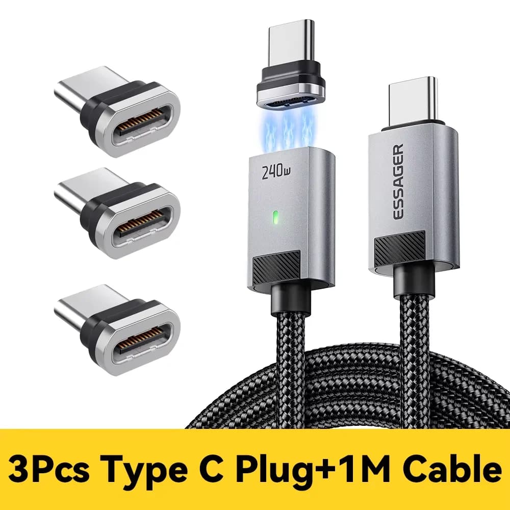 240W Magnetic USB-C to USB-C Charging Cable