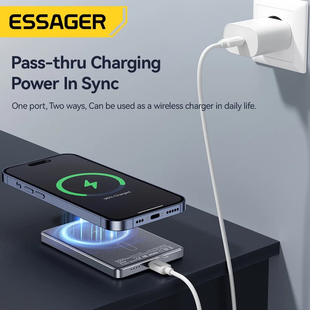 5000mAh Magnetic Wireless Power Bank 20W