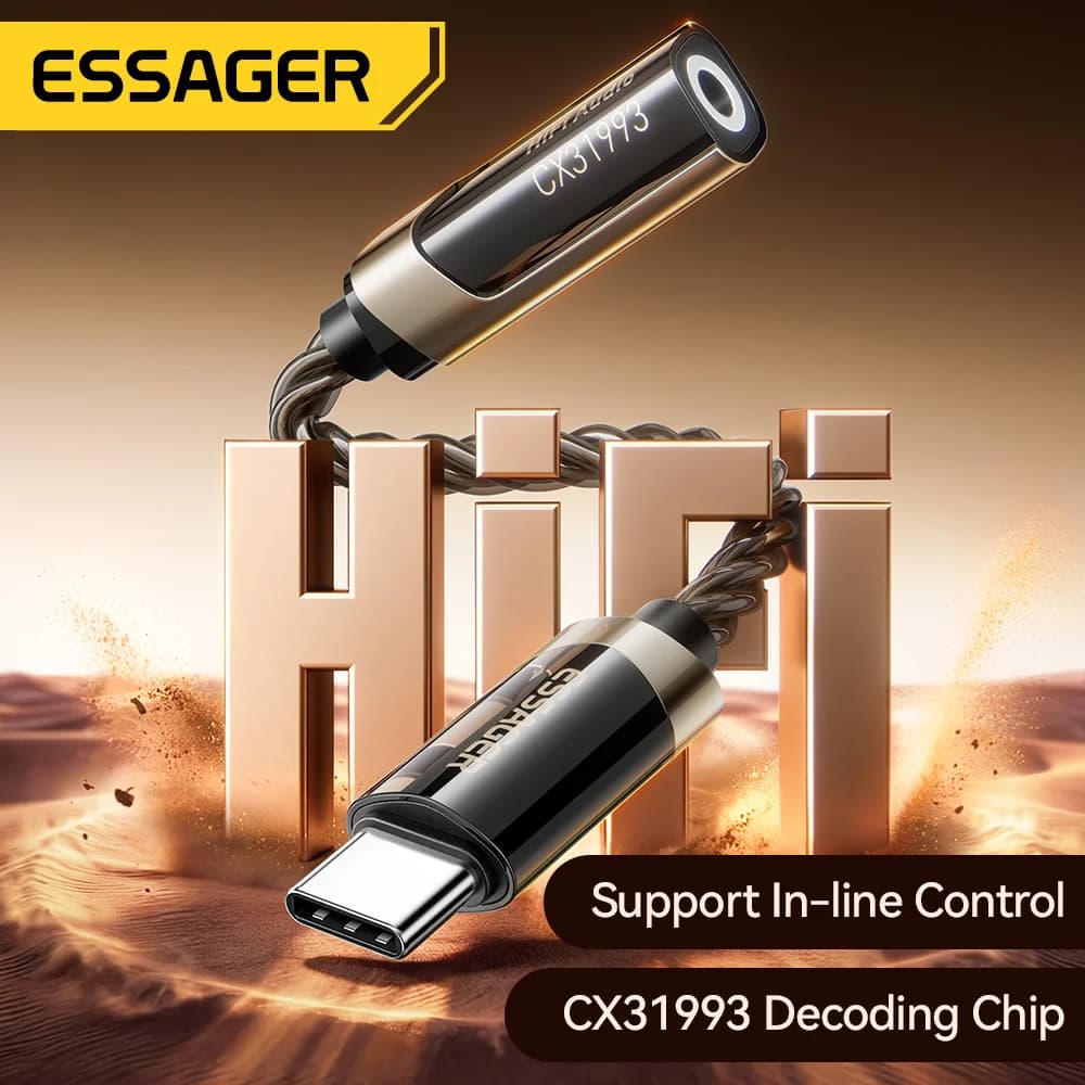 HiFi USB-C to 3.5mm Headphone Audio Adapter