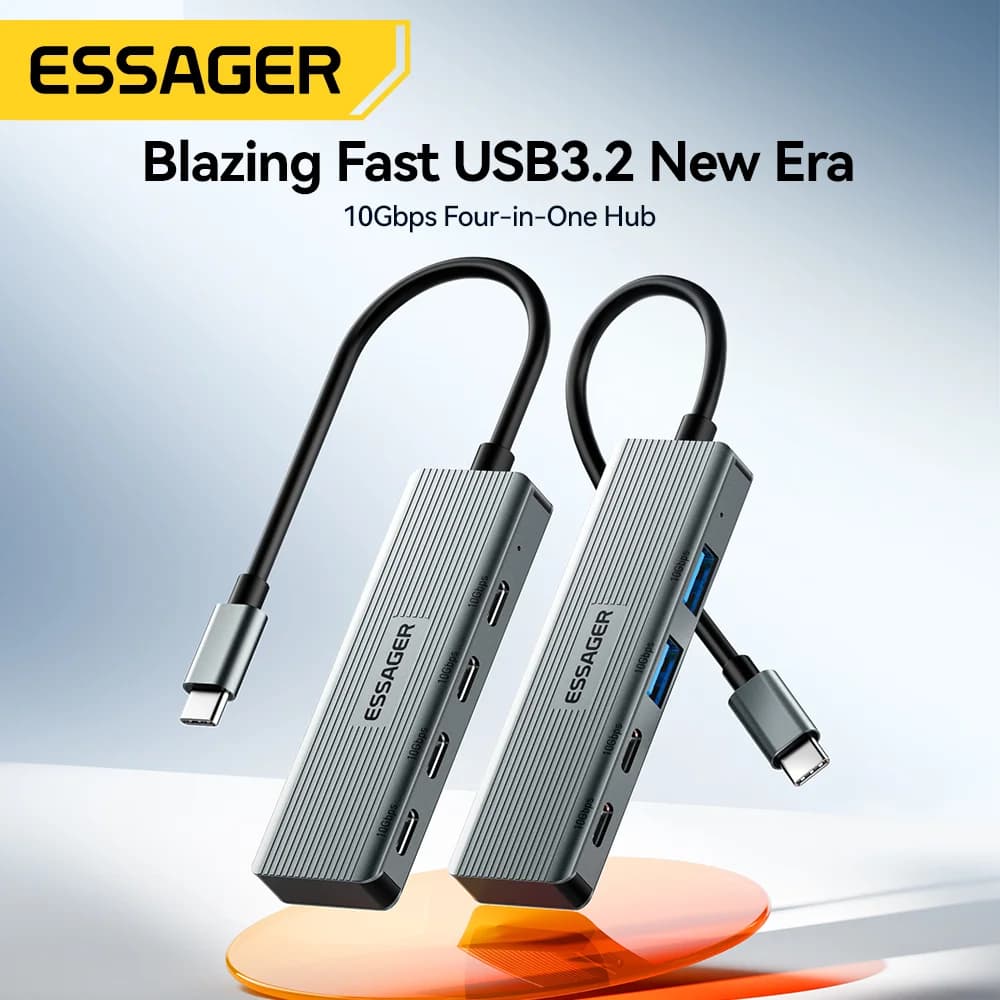 4-in-1 USB-C to USB 3.2 Hub Adapter