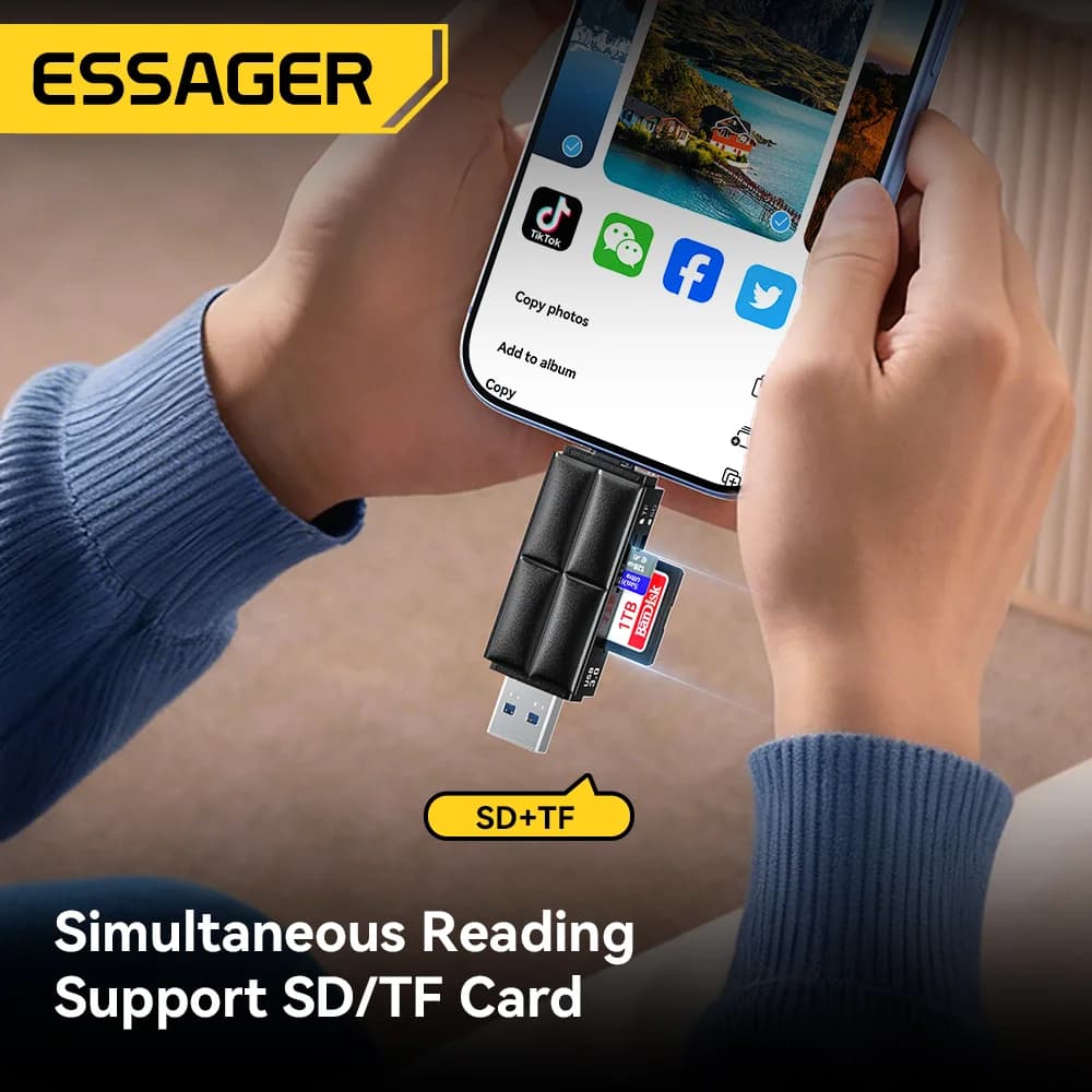 USB 3.0 and Type-C SD/Micro SD Card Reader