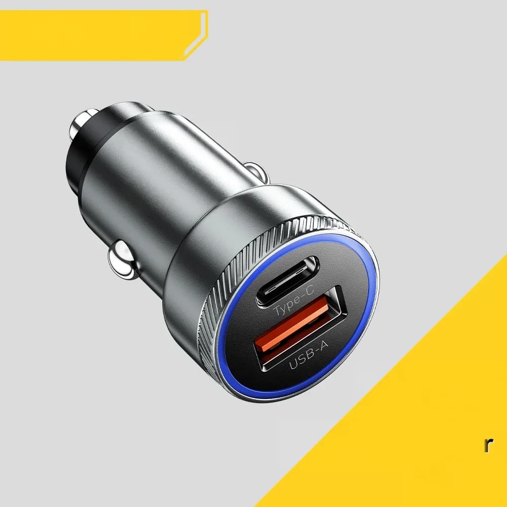 54W USB-C Car Charger, 5A Fast Charging