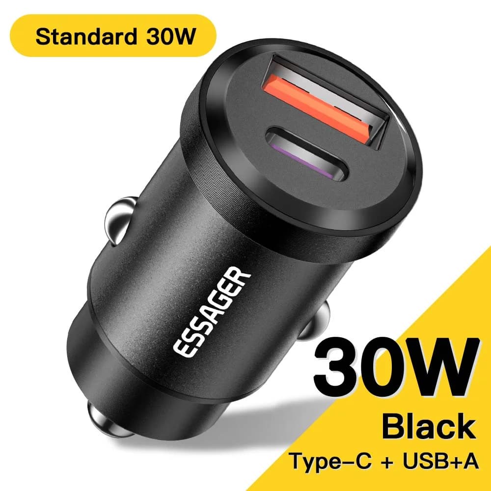 30W USB-C Car Charger, Quick Charge 4.0