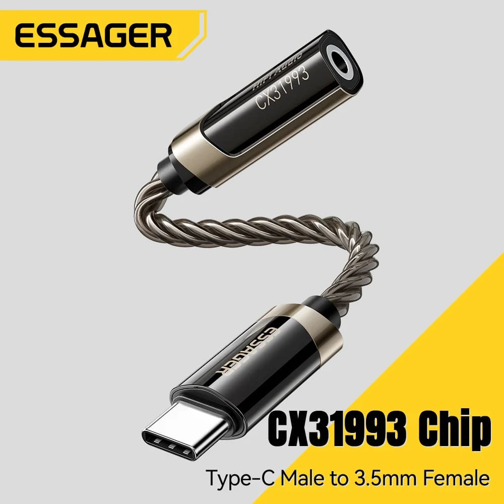 HiFi USB-C to 3.5mm Headphone Audio Adapter