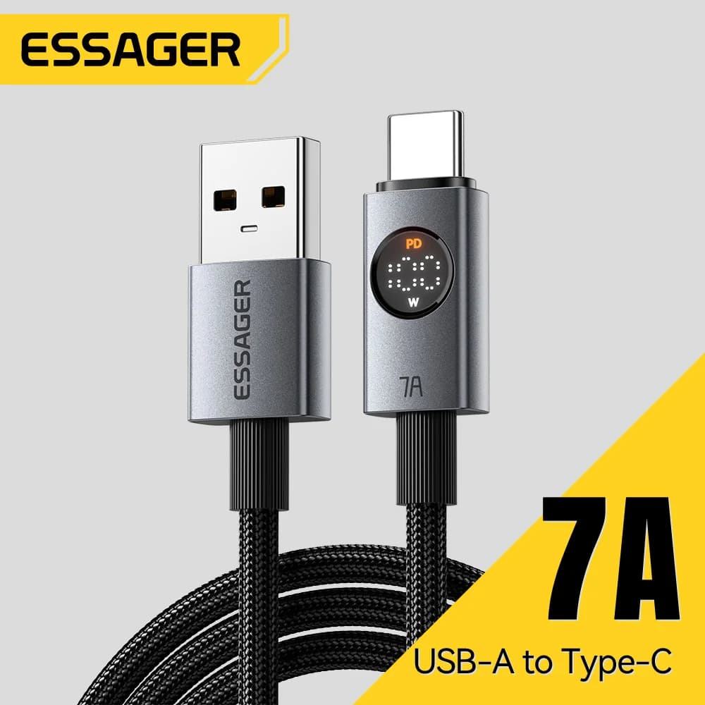 7A 100W USB-C Cable with Digital Display