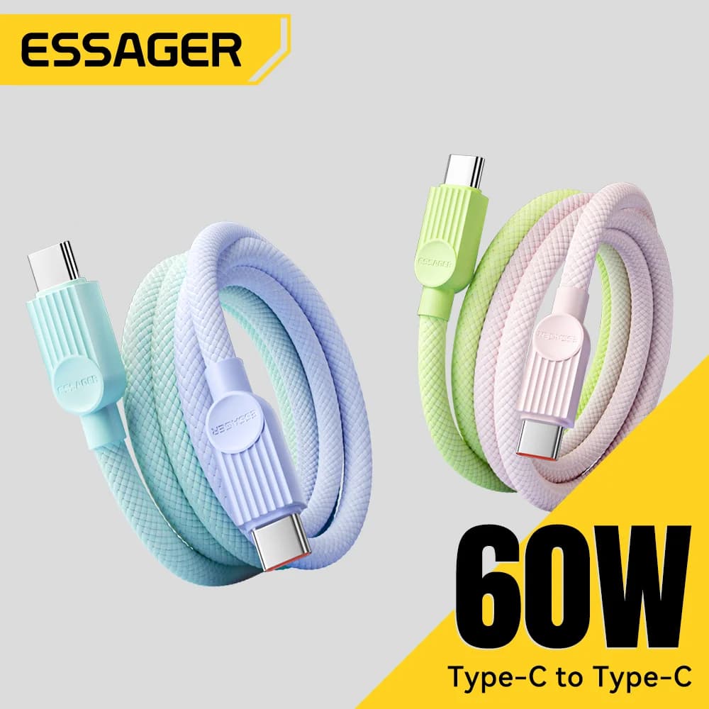 60W Color USB-C to USB-C Fast Charging Cable