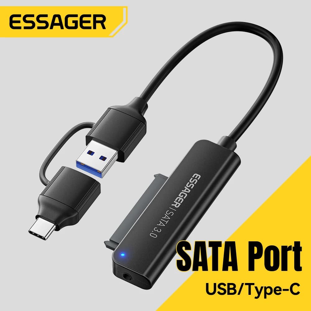 2-in-1 SATA to USB 3.0/Type-C Adapter, 2.5"