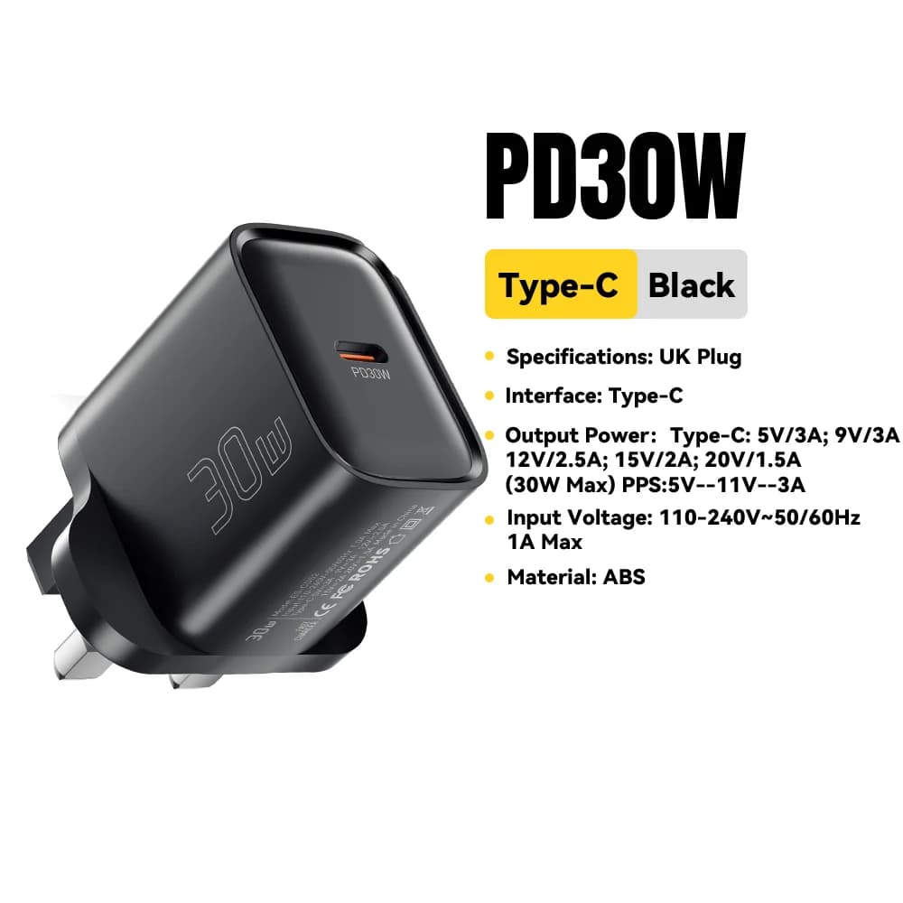 30W Mini USB-C PD Fast Charger