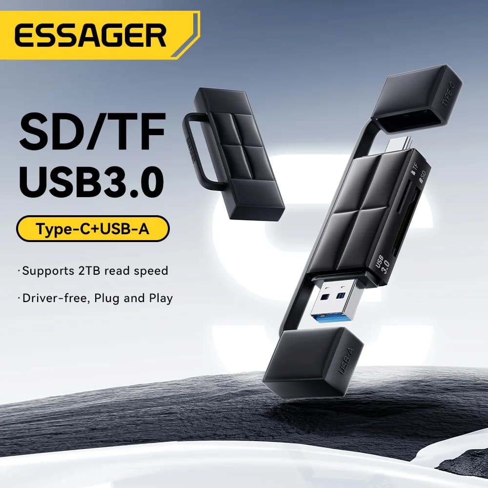 USB 3.0 and Type-C SD/Micro SD Card Reader