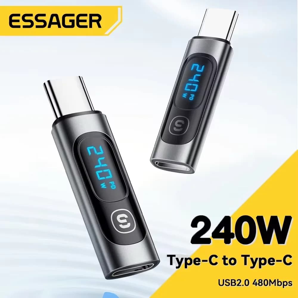 USB-C to USB-C OTG Adapter with Digital Display