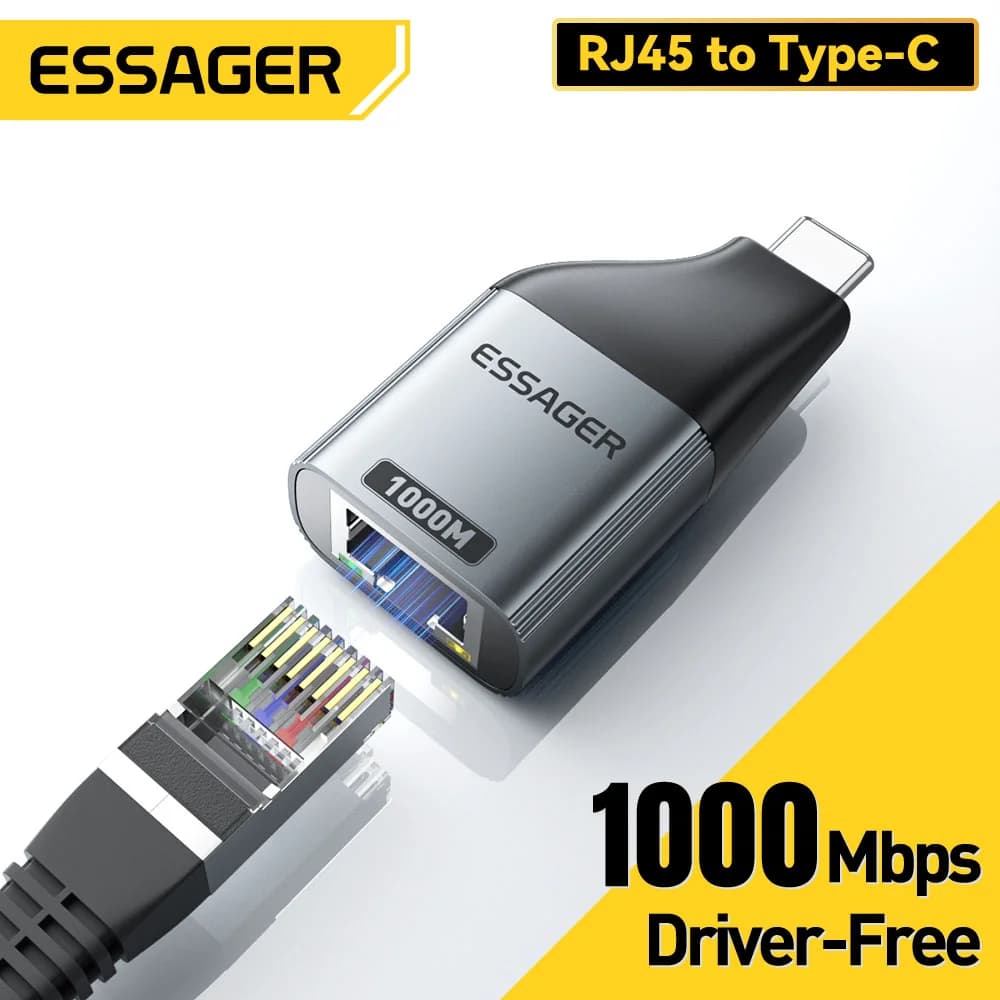 USB-C to Gigabit Ethernet RJ45 Adapter