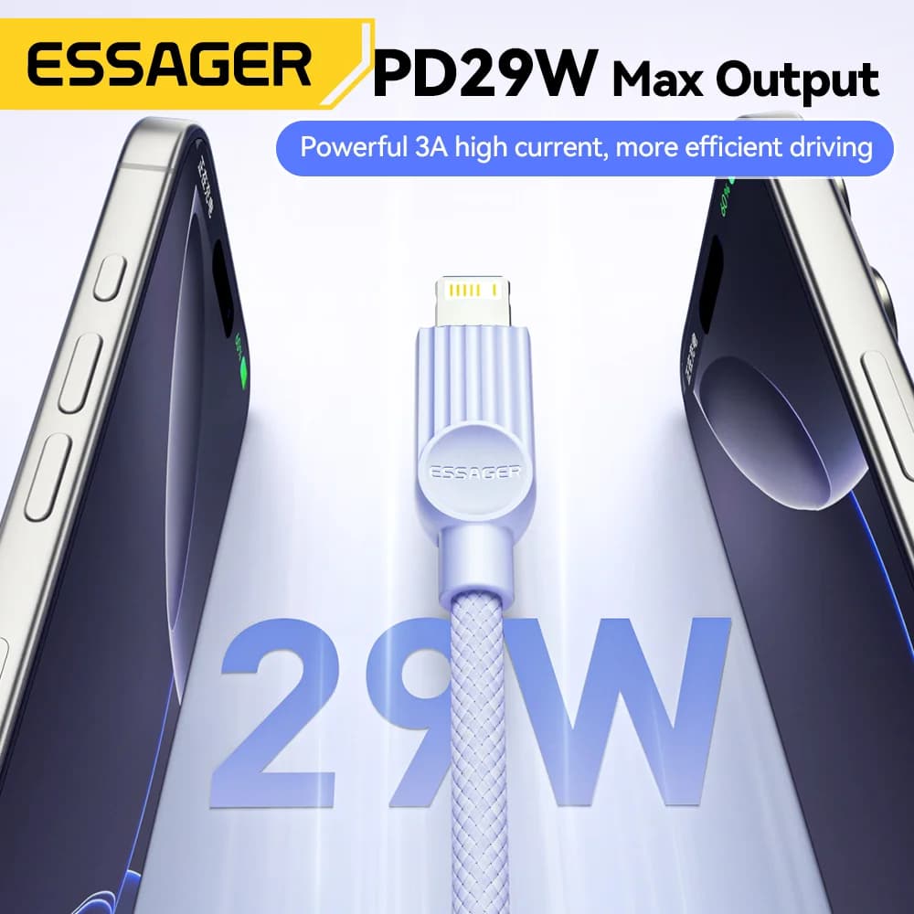 Colorful USB-C to Lightning Cable, 29W PD