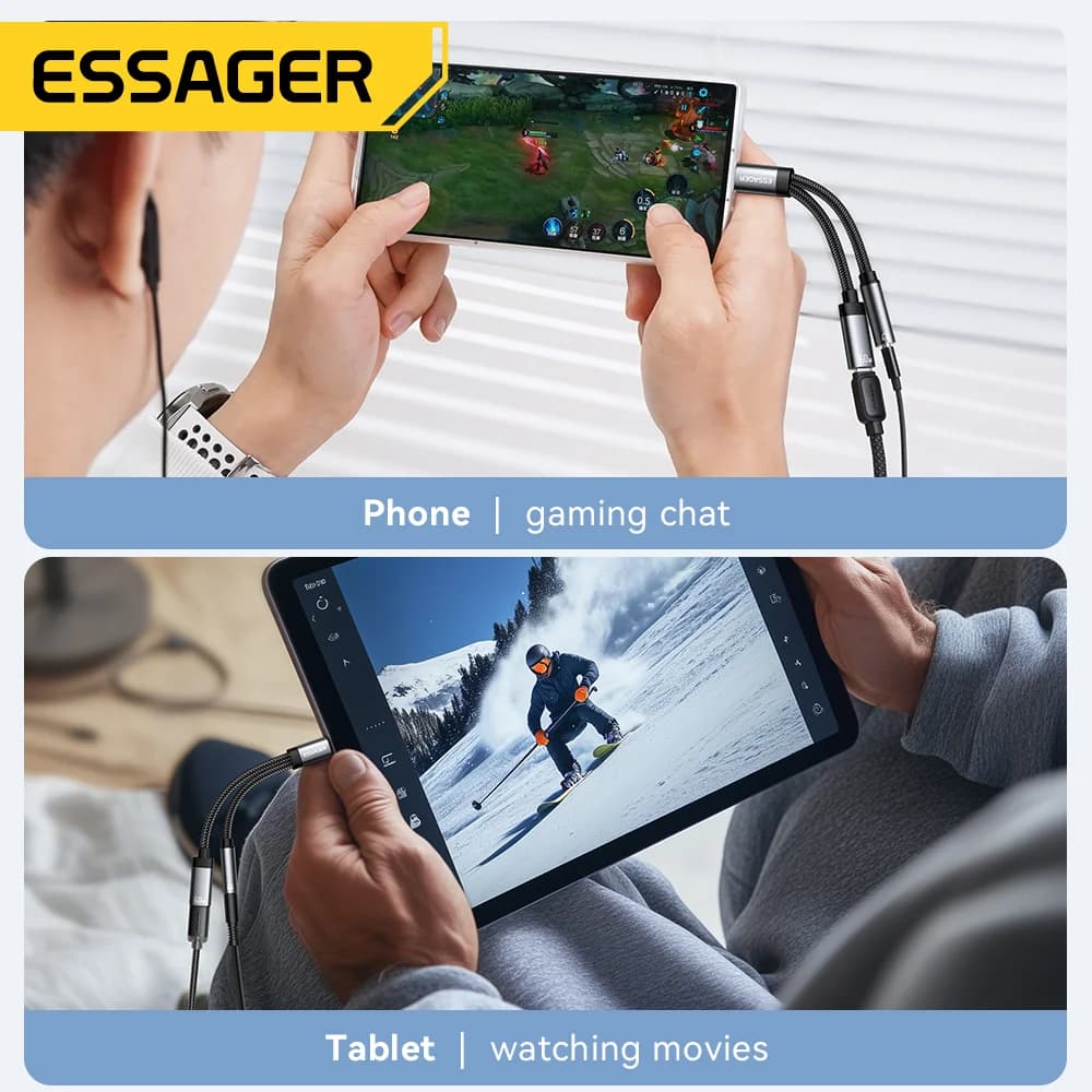 USB-C to 3.5mm AUX and Charging Adapter
