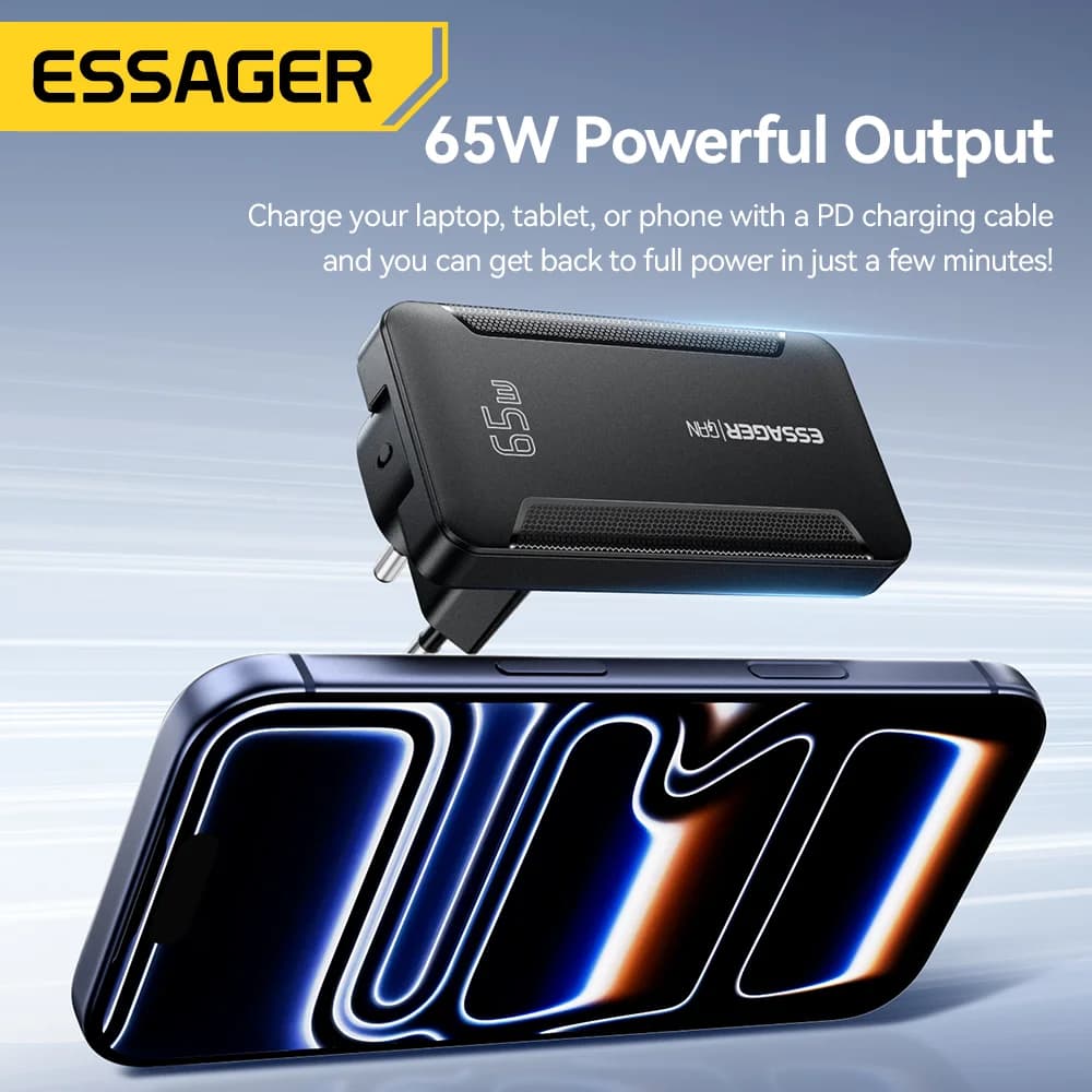 Ultra Thin 65W GaN Travel Charger with PD 3.0