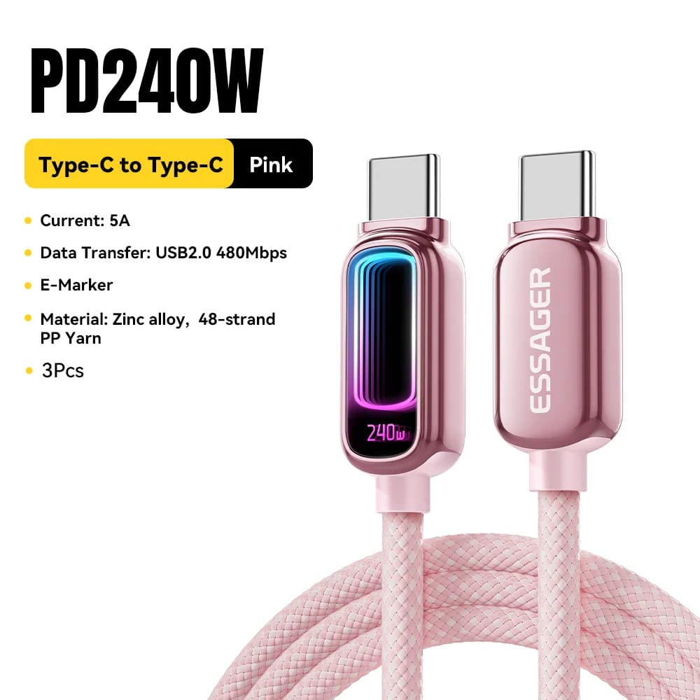 240W E-Marker USB-C to USB-C PD 3.1 Cable