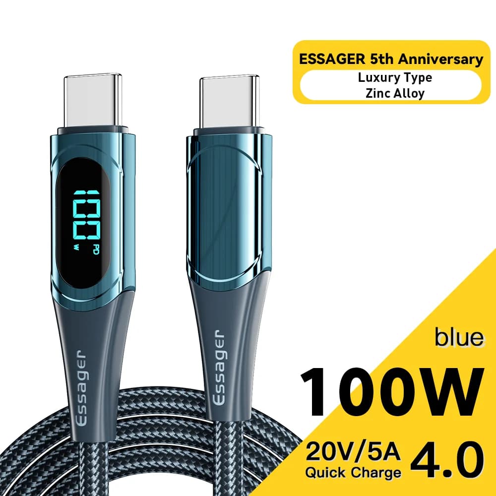 100W USB-C to USB-C Cable, 2M