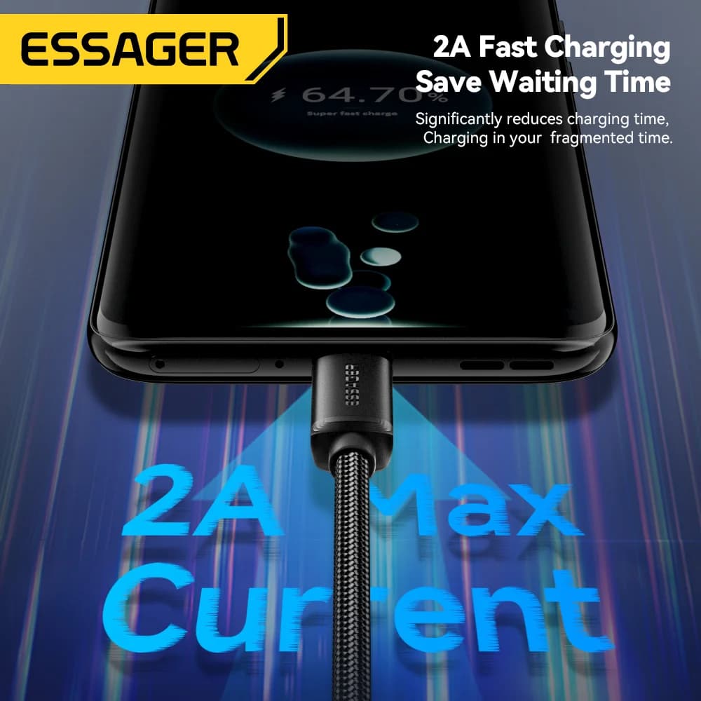 2-in-1 USB Type-C and Micro USB Fast Charging Cable