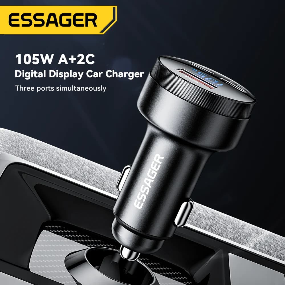 105W USB Car Charger QC4.0 PD Fast Charging