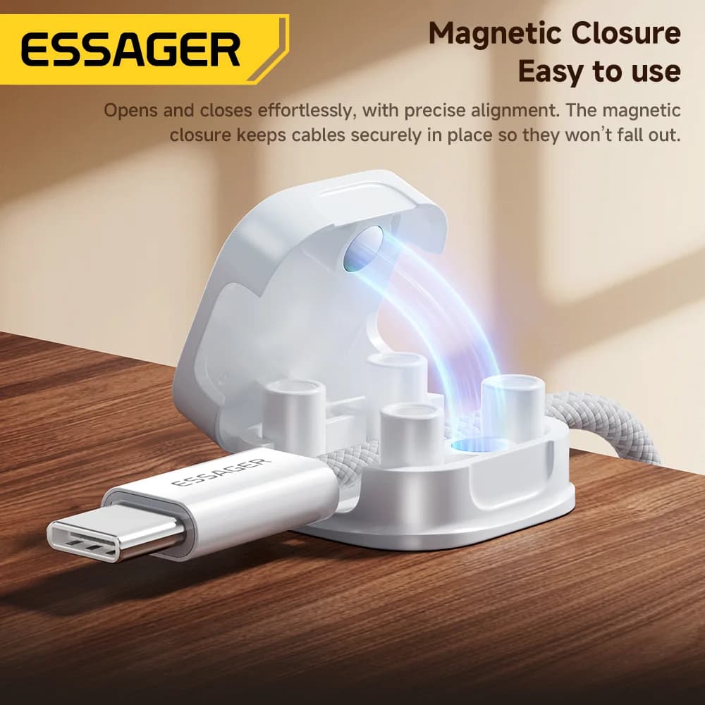 Magnetic Adjustable Cable Clips for Desk Organization