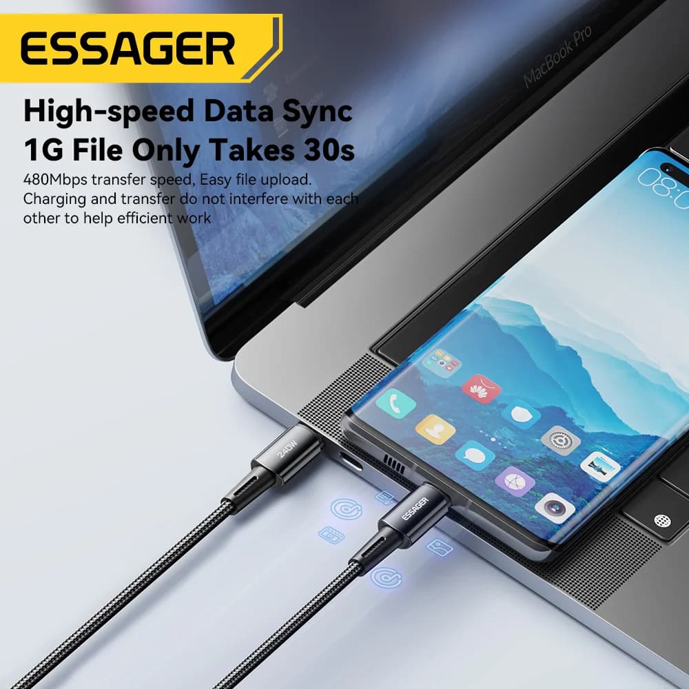 240W Super Fast Charge USB-C Data Cable 6A